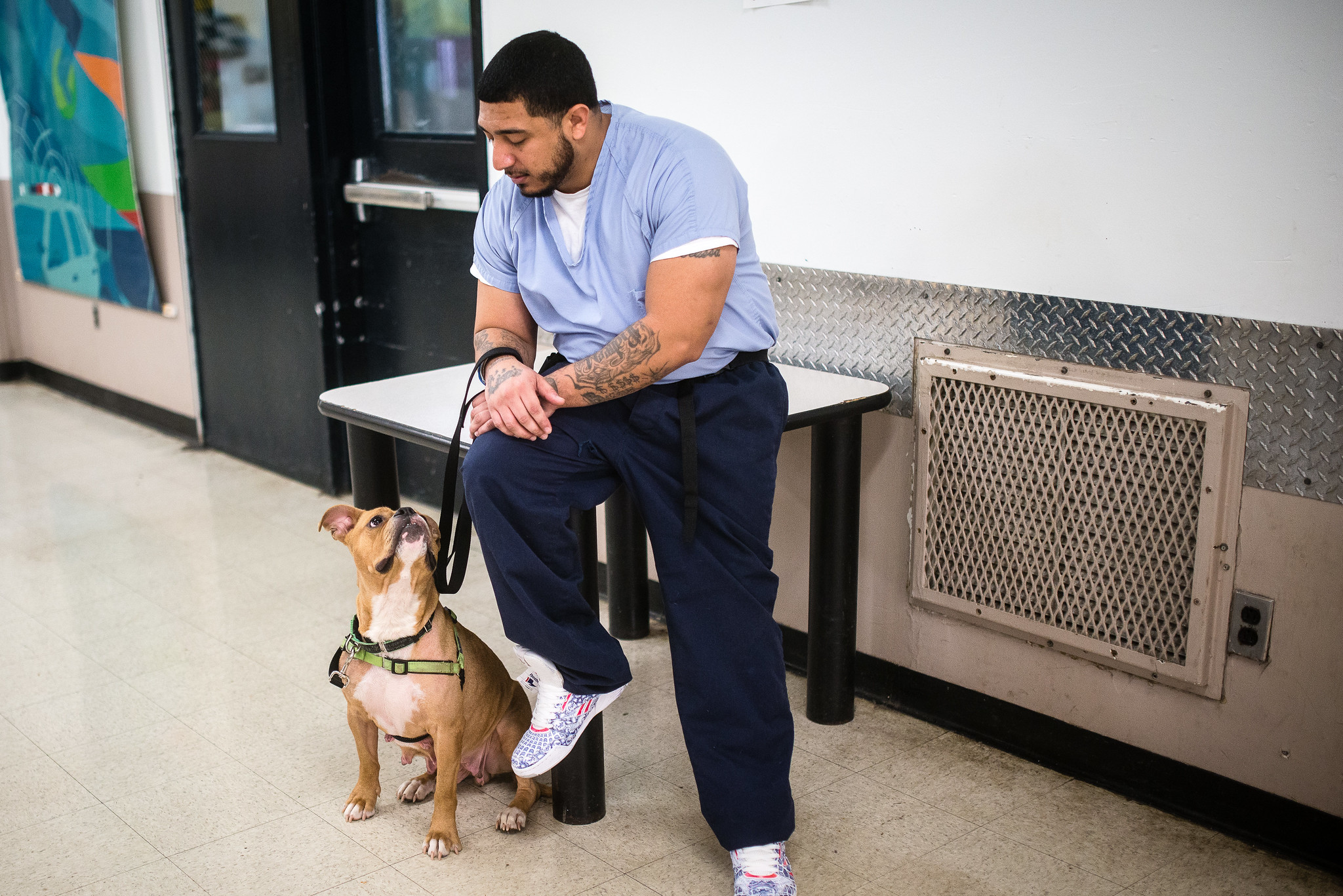 inmate and dog from new leash on life
